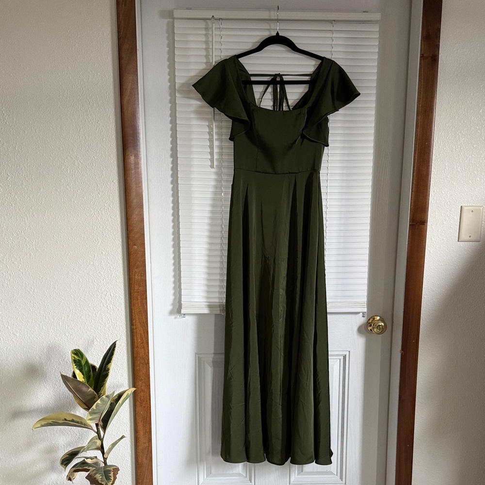 Azazie Green Maxi Dress
